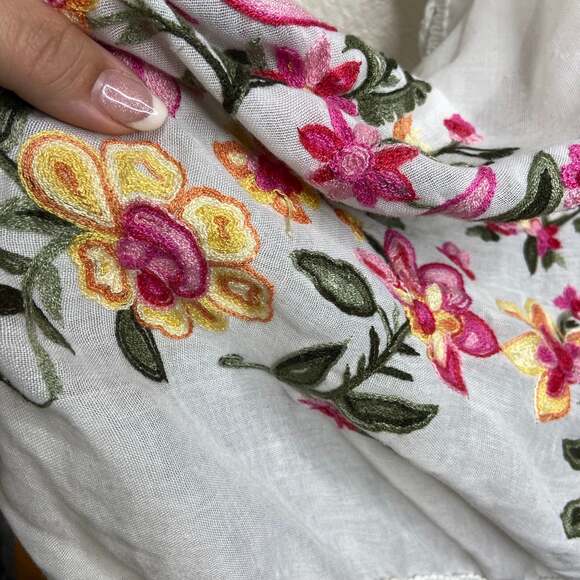 Boho Embroidered Floral Tassel Kimono - Picture 5 of 5